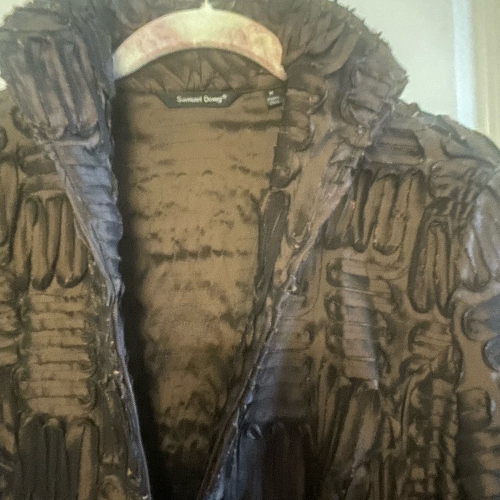 Samuel Dong Textured Brown Jacket / Blazer